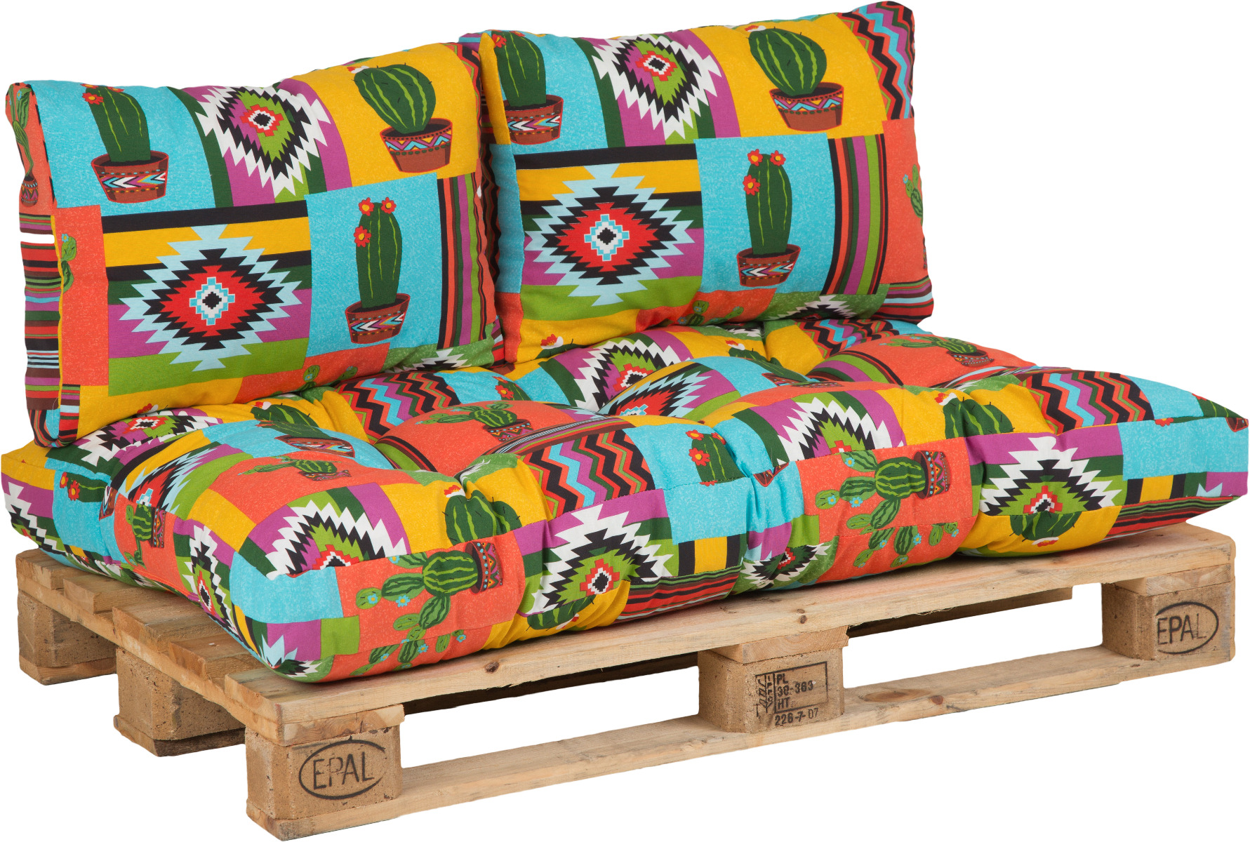 Gemütliches Boxkissen Sitzkissen Kissen für Lounge Garten Terrasse in 5 Farben 