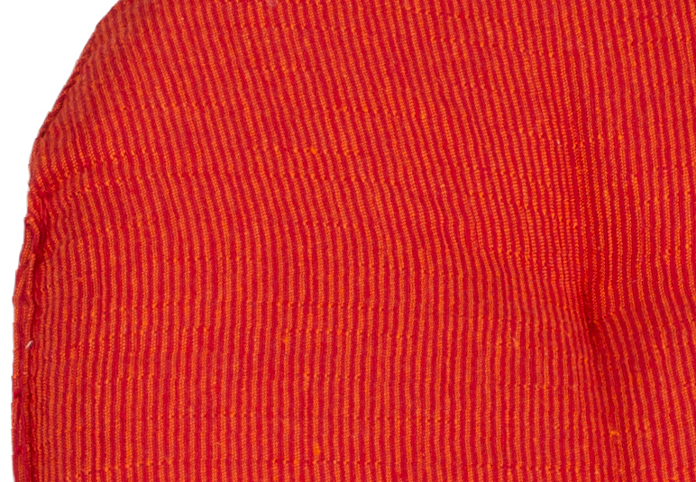 Orange strukturiertes abgerundetes Stuhlkissen ca. 41 x 41 cm ca. 4,5 cm dick von beo 