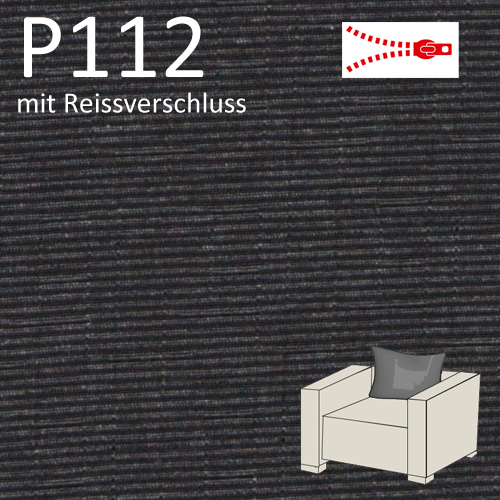 Lounge Rückenkissen Sofakissen in dunkelgrau meliert ca. 20 cm dick nach Mass P112