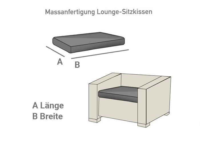 Massanfertigung-Lounge-Sitzkissen-ZIP-BE743 Lounge-Sitz Premium