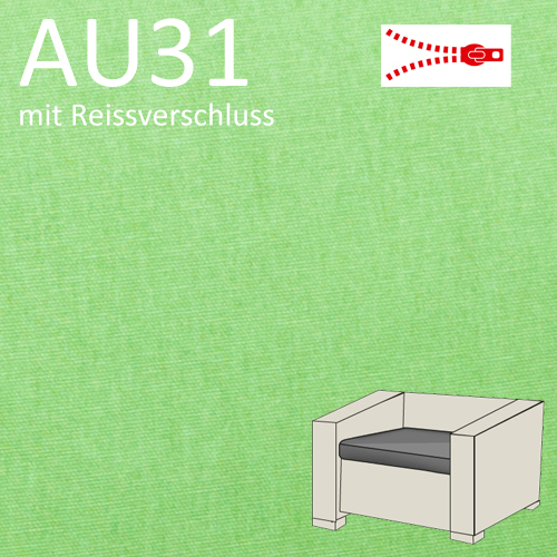 Loungekissen Sitzkissen in hellgrün AU31 nach Mass inklusive Reissverschluss AUB31