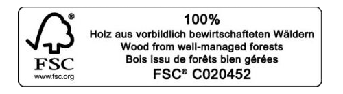 acamp® WOODY KIDS Kinderbank aus FSC®-zertifiziertes Akazienholz