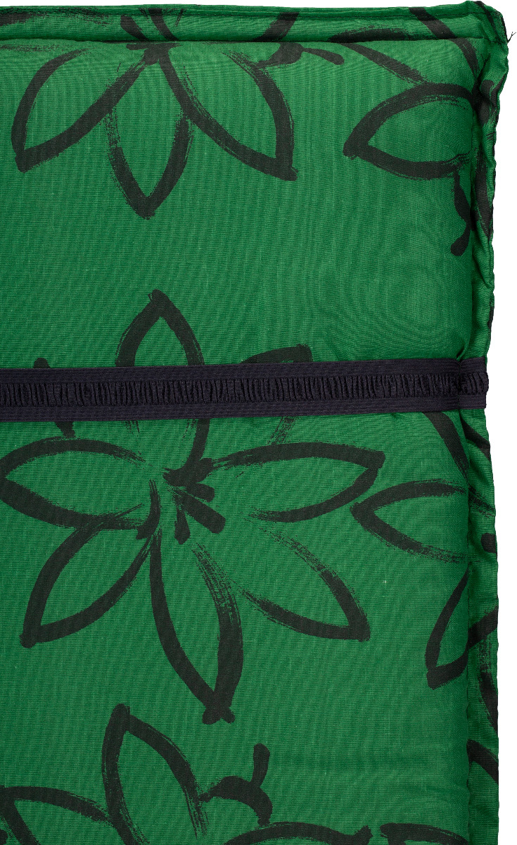 beo Gartenmöbel Auflage für Niederlehner in grün mit schwarzen Blüte M906