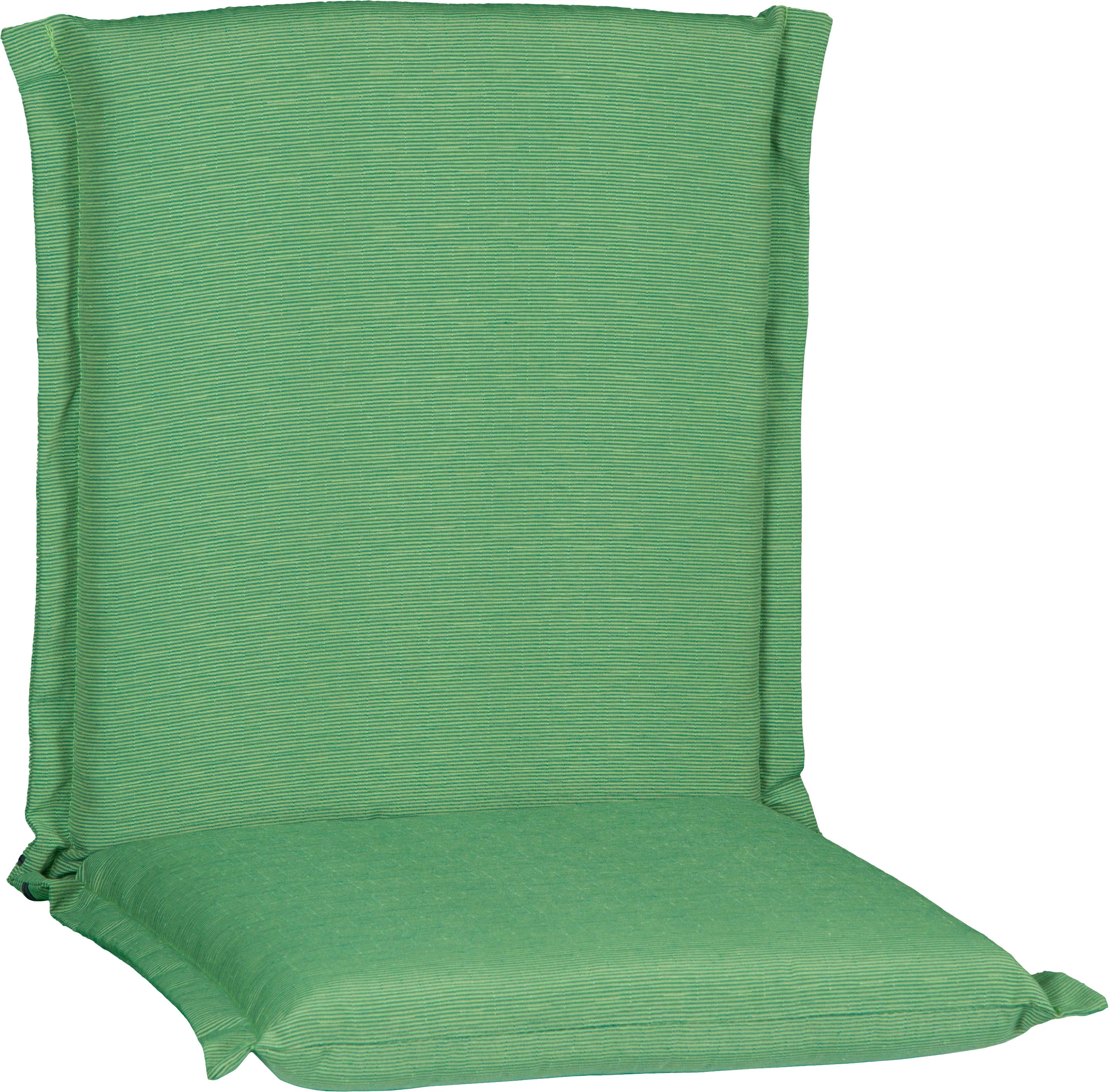 Sitzkissen für Niederlehner in hellgrün P211 Querstreifen Struktur Bezug abnehmbar durch Reissverschlüsse 