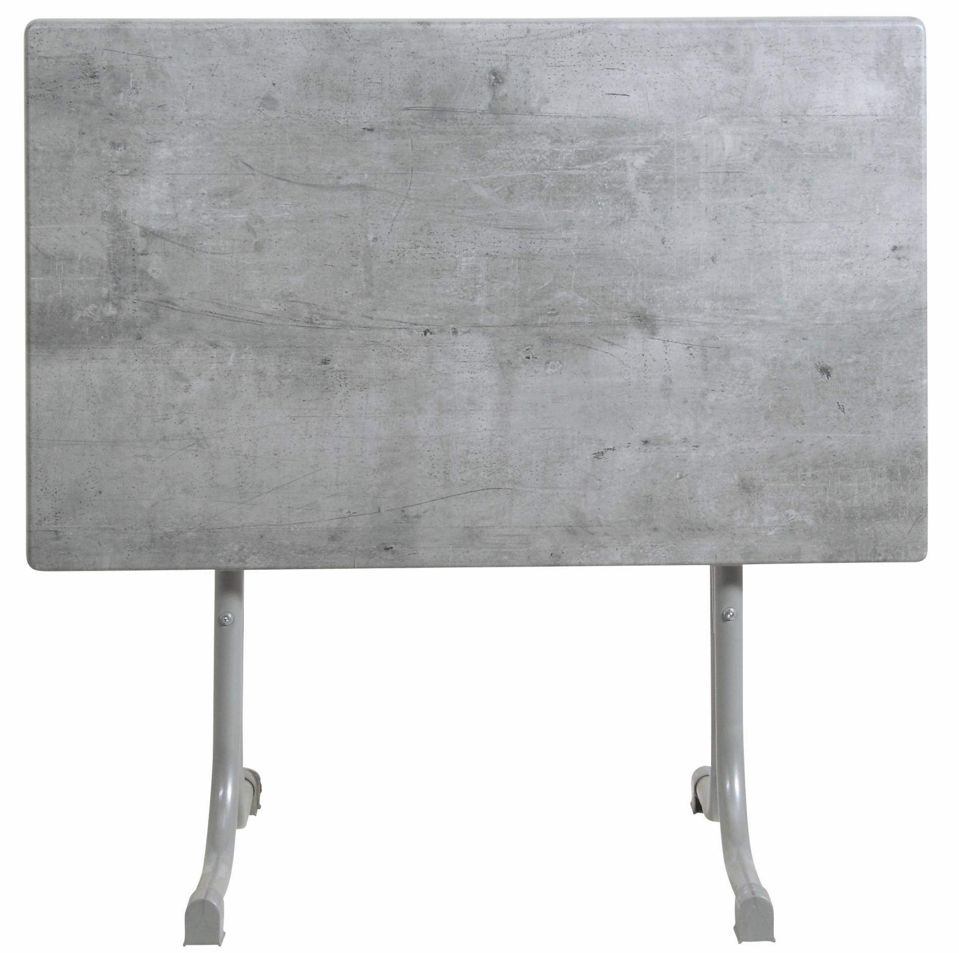 Gartentisch 56681 acamp boulevard 110x70 cm rechteckig platinfarbenes Gestell mit cemento grigio Tischplatte Topalit